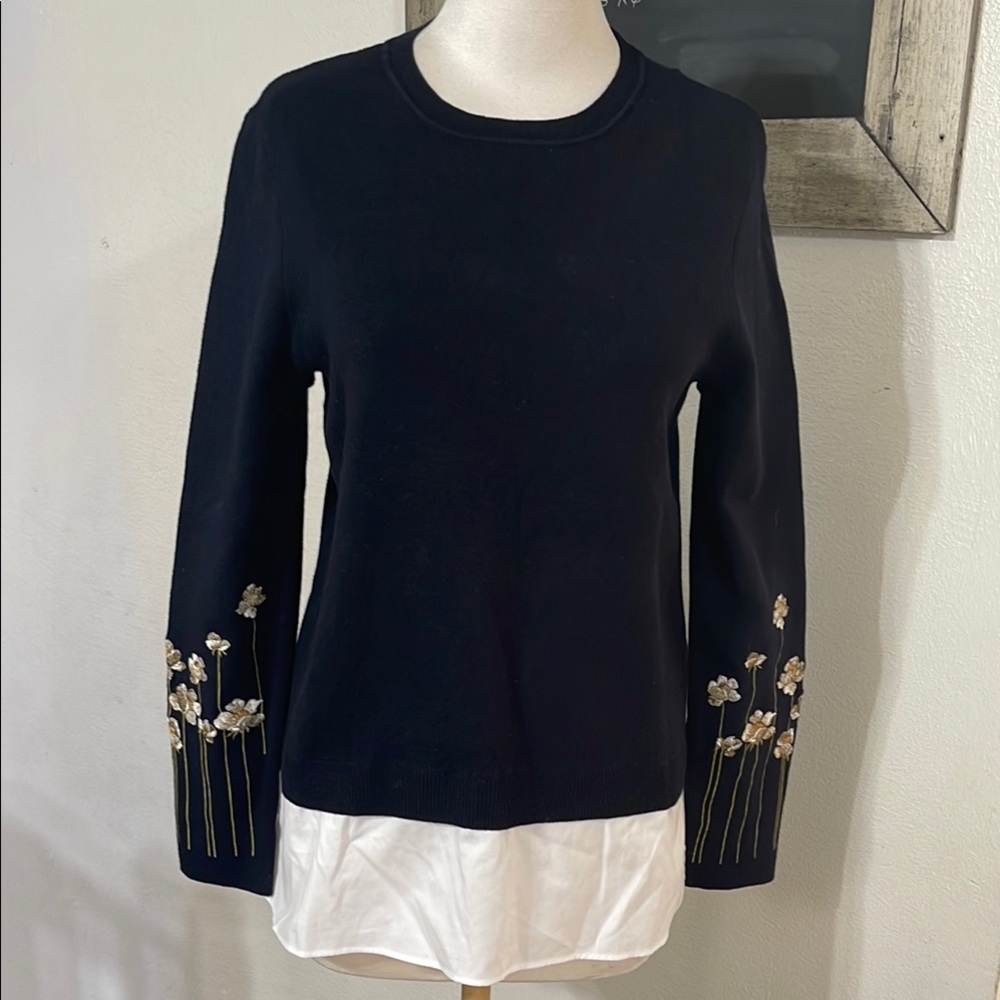 Ted Baker Black Sweater with Floral Details
